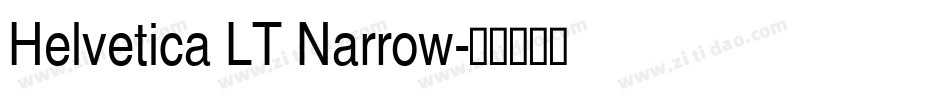 Helvetica LT Narrow字体转换